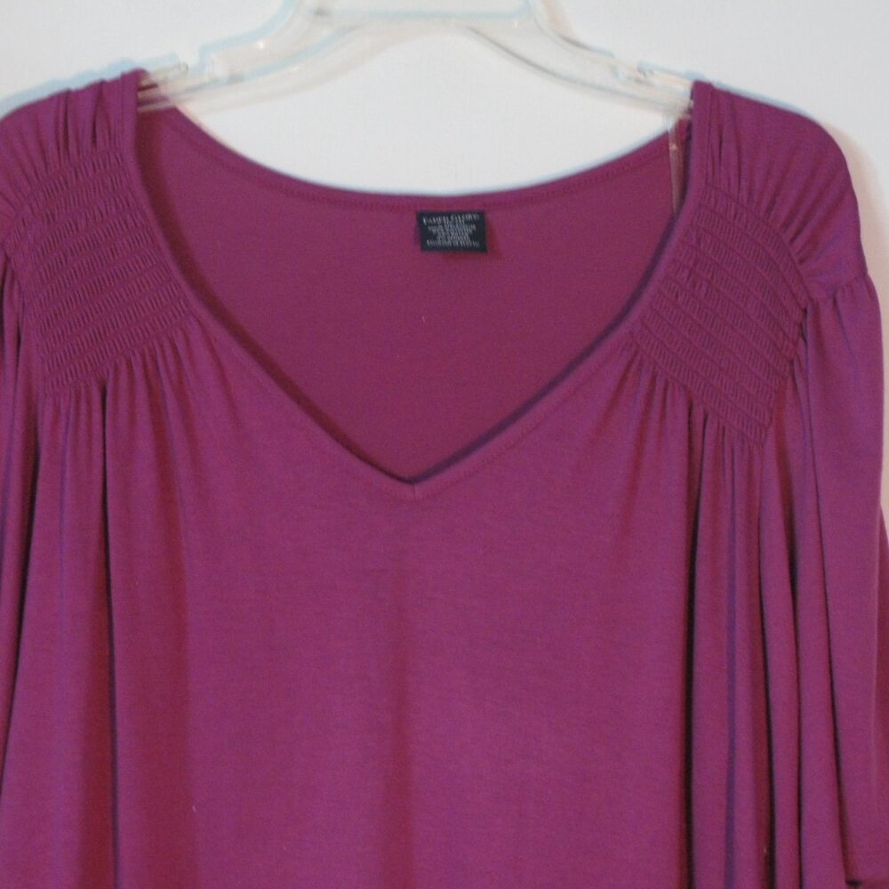 * 2/15 Faded Glory Purple Shirt Large 12 14 NWT Soft Fabric Stretch New - Picture 2 of 5
